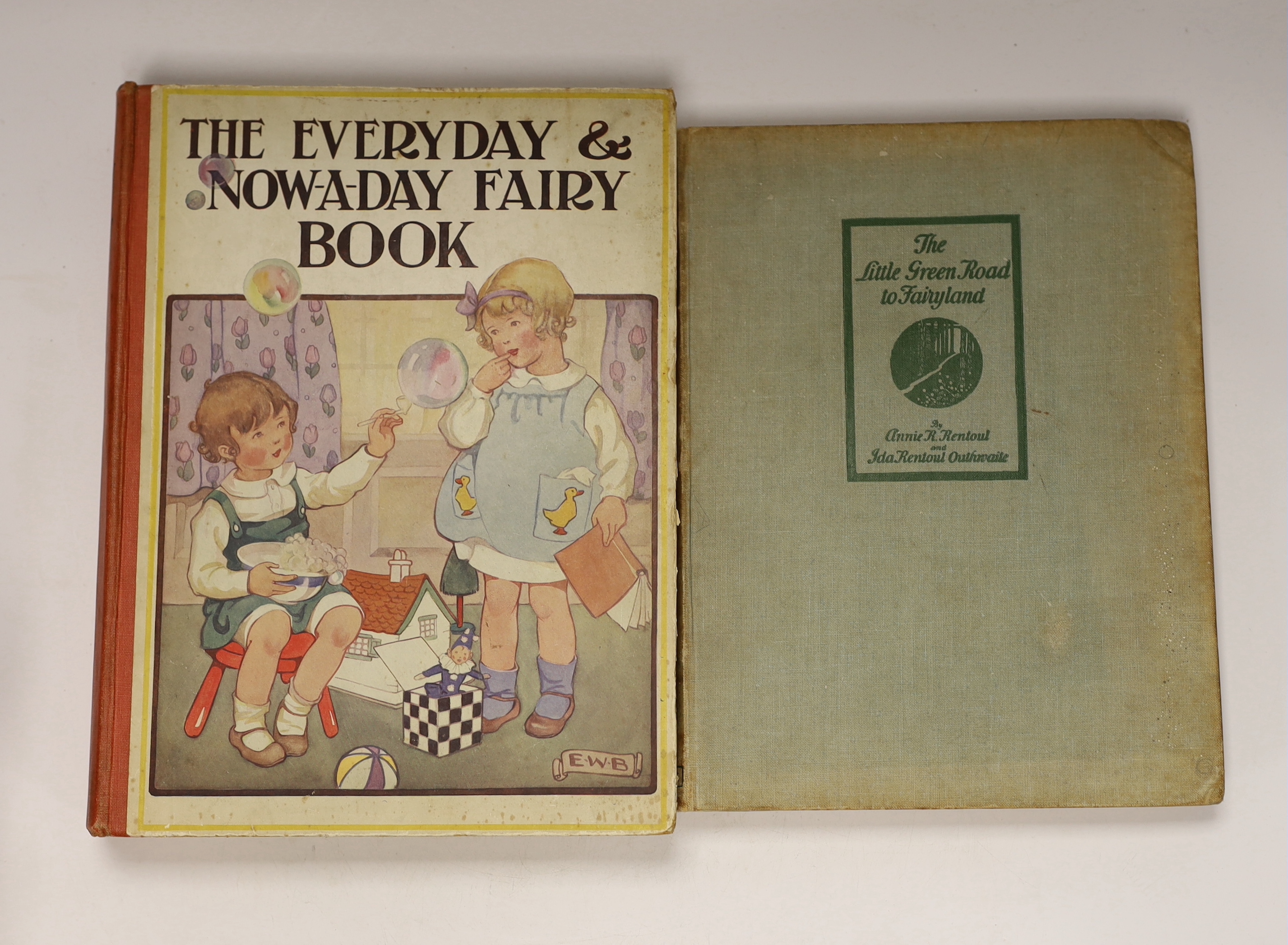 Chapin, Anna Alice - The Everyday and Now-A-Day Fairy Book. pictorial title and 8 coloured plates (by Jessie Willcox Smith); publisher's cloth backed pictorial boards, 4to. (ca.1930)